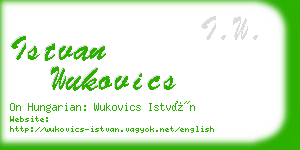 istvan wukovics business card